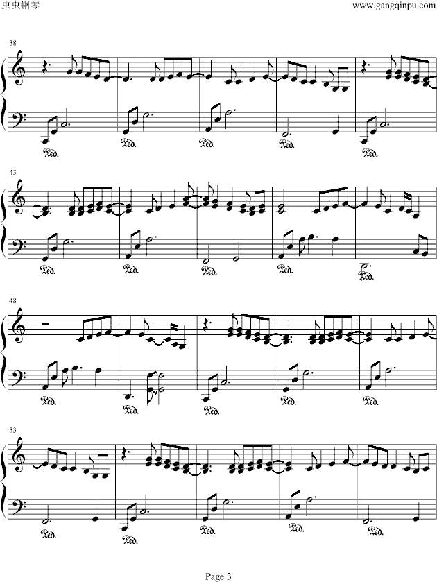right here waiting(钢琴谱)3