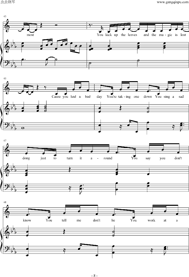 Bad Day(钢琴谱)8
