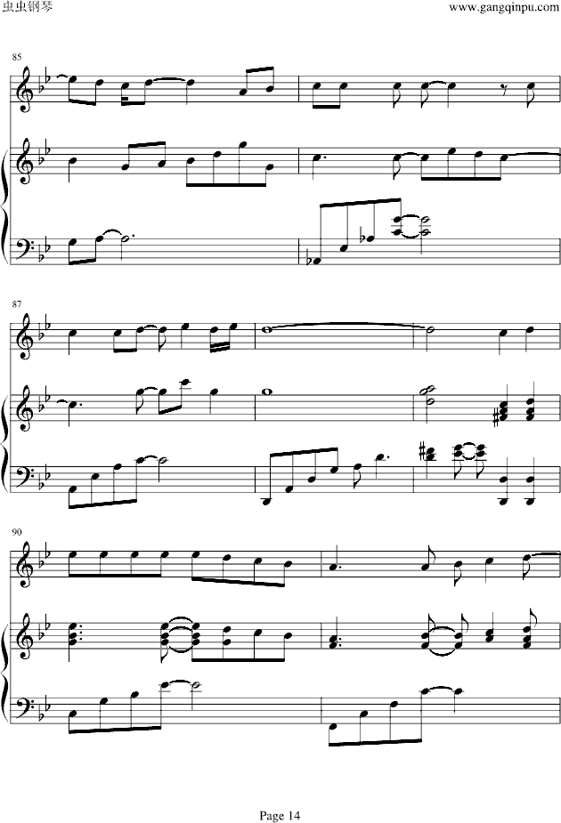 从开始到现在 钢琴弹唱版(钢琴谱)14