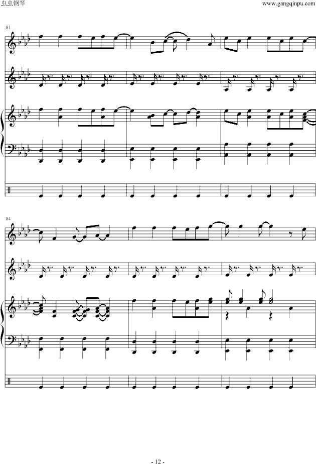 viva la vida(钢琴谱)12