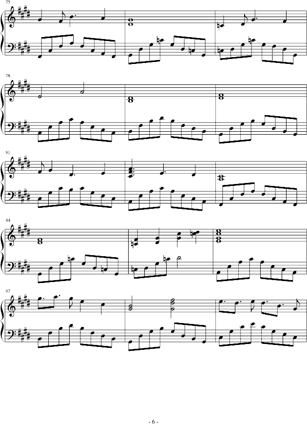 七年间的爱(钢琴谱)6