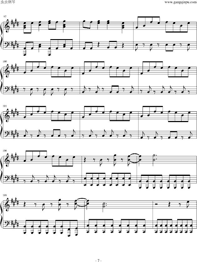 Love Story 小朱乱弹版(钢琴谱)7