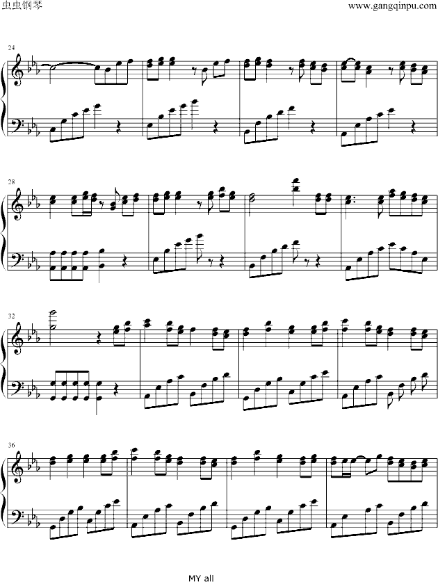 滨崎步(钢琴谱)3