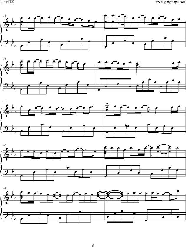 dear mom(钢琴谱)5