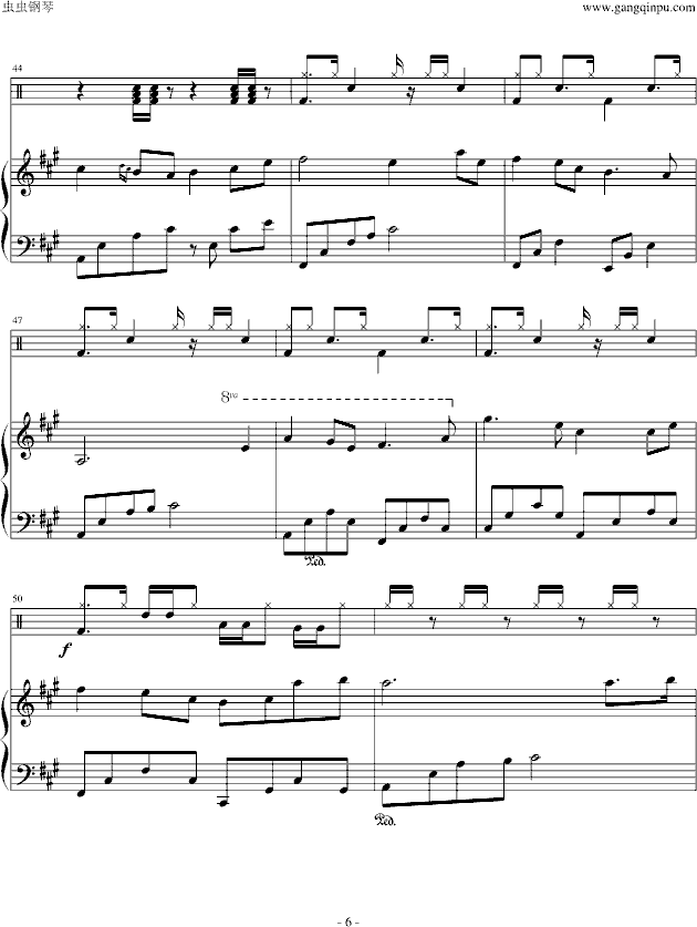 莎莉花园（修改版）(钢琴谱)6