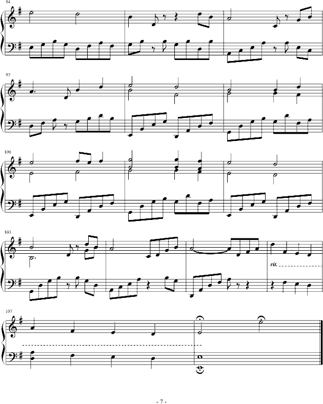夜莺——雅尼(钢琴谱)7