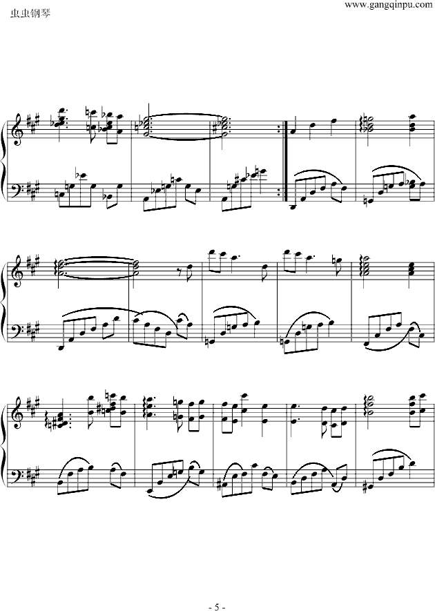 旅情(钢琴谱)5
