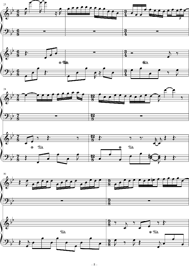 Mariage Damour(钢琴谱)5