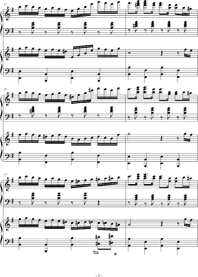 湘伦小雨四手联弹(钢琴谱)3