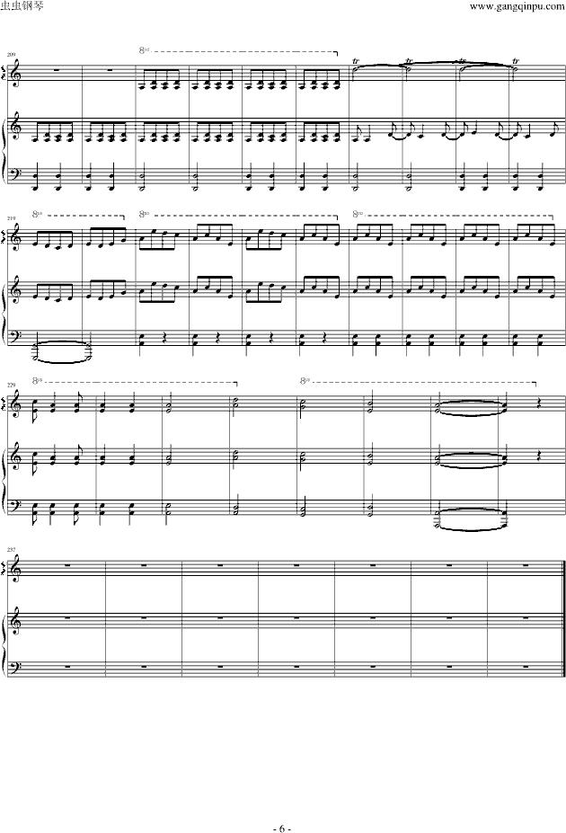 瑶族舞曲四首联弹(钢琴谱)6