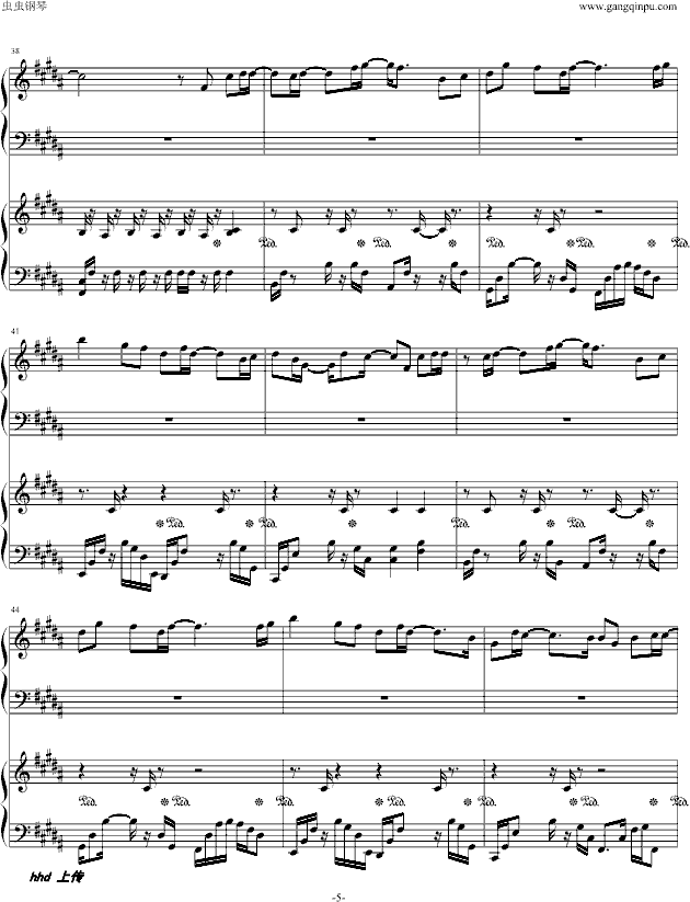 发如雪(钢琴谱)5