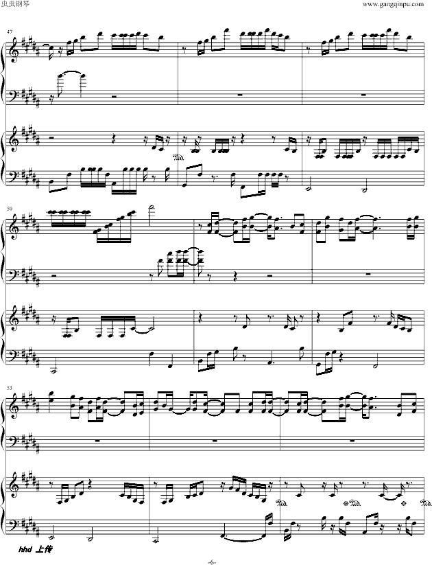 发如雪(钢琴谱)6