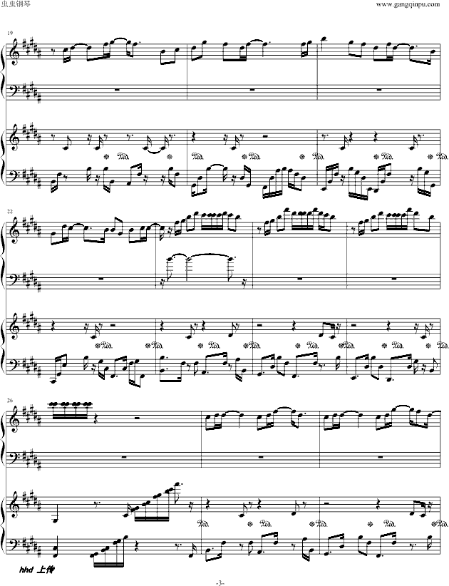 发如雪(钢琴谱)3