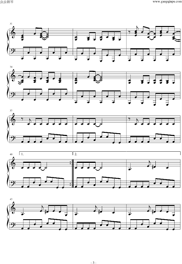 Poker Face(钢琴谱)3
