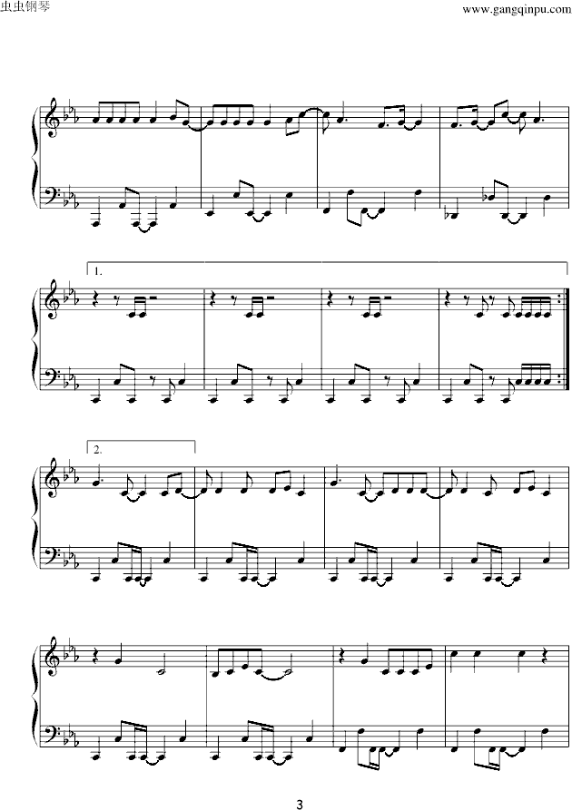 Paparazzi(钢琴谱)3