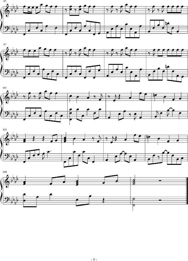 telephone(钢琴谱)5
