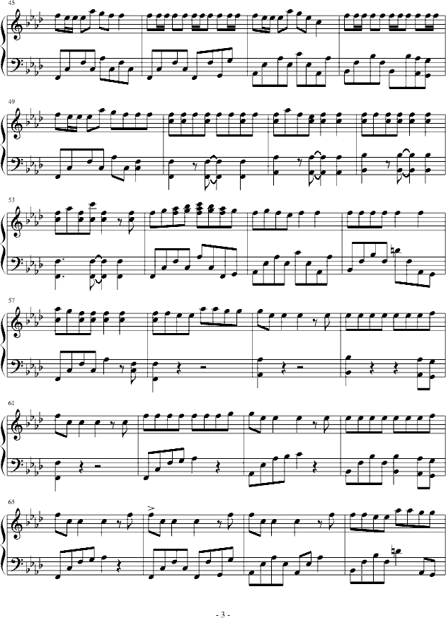 telephone(钢琴谱)3