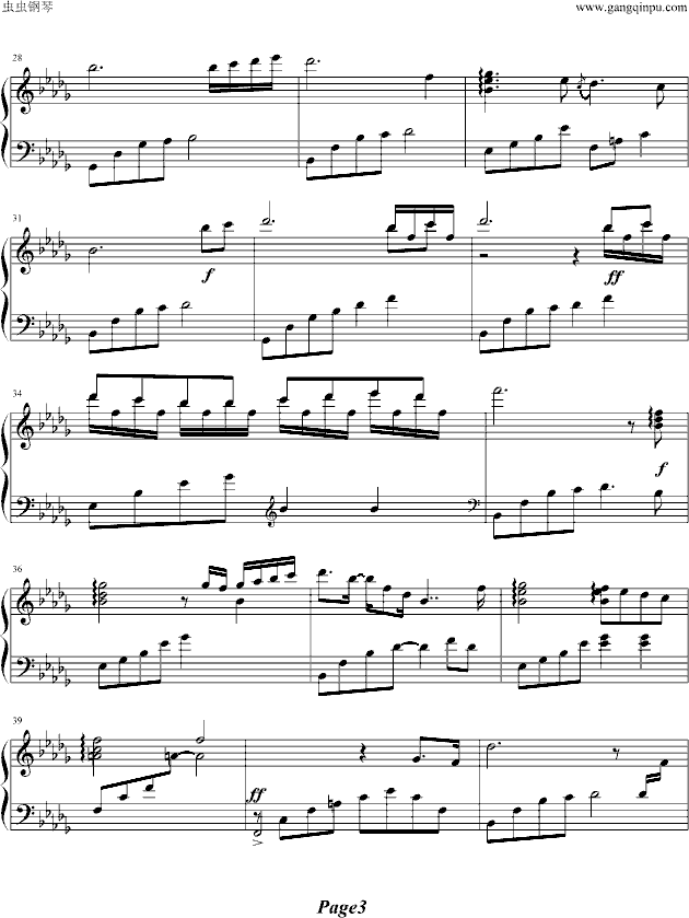 Tears    眼泪钢琴曲（綾楓版）(钢琴谱)3