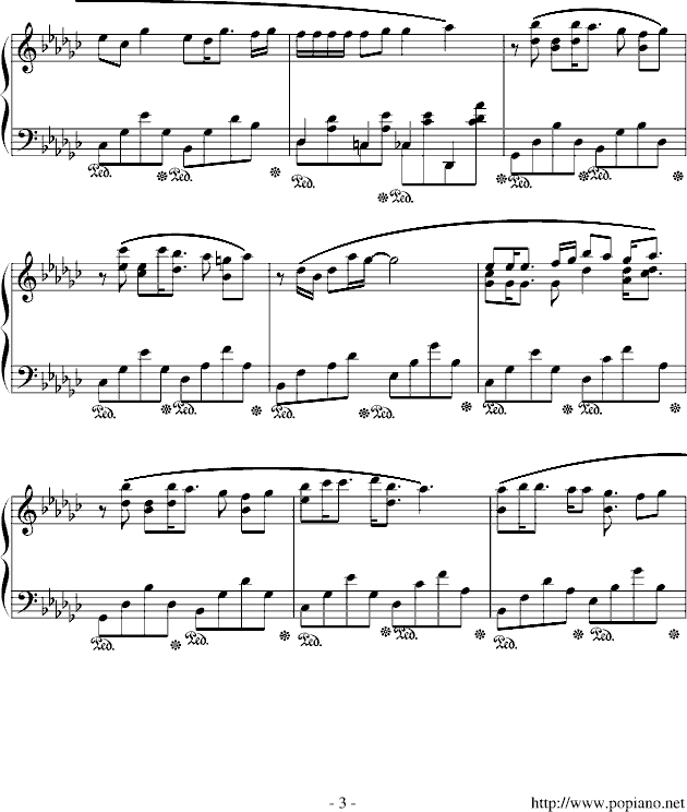 我们相爱六年(钢琴谱)3