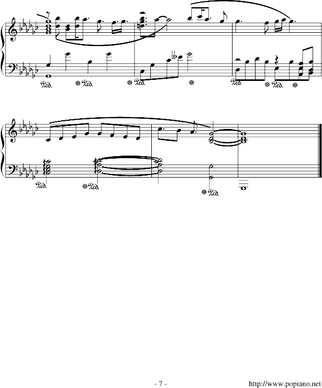 我们相爱六年(钢琴谱)7