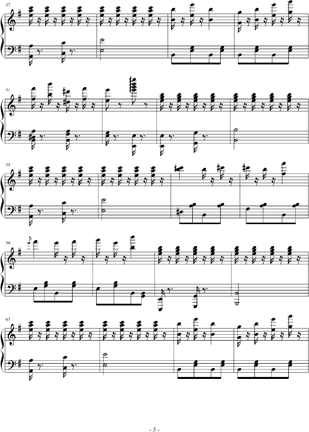 邮递马车(钢琴谱)3