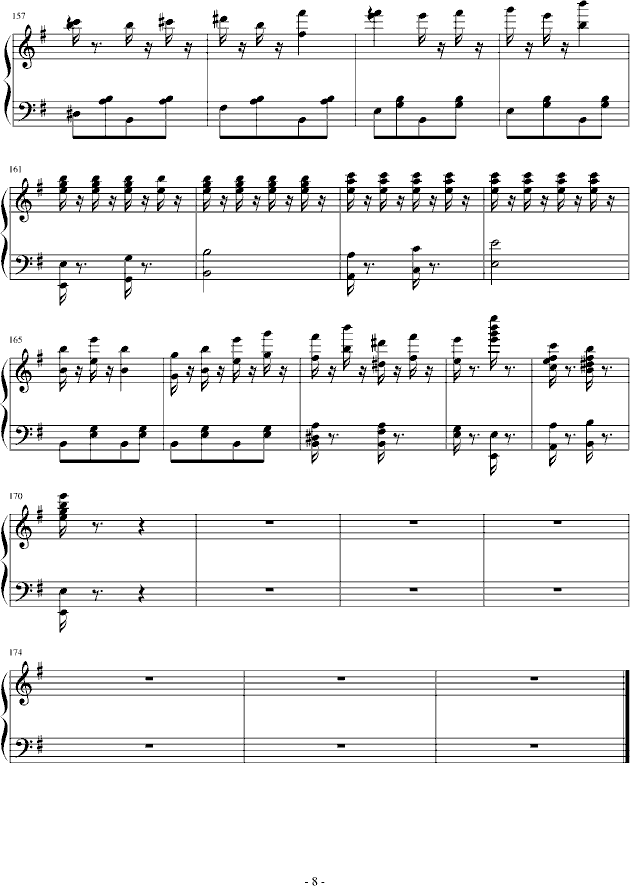 邮递马车(钢琴谱)8