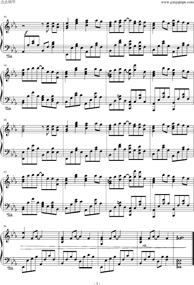 不能说的秘密(钢琴谱)3