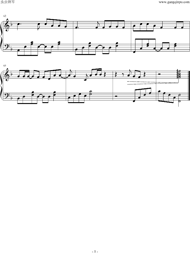 有何不可(钢琴谱)5