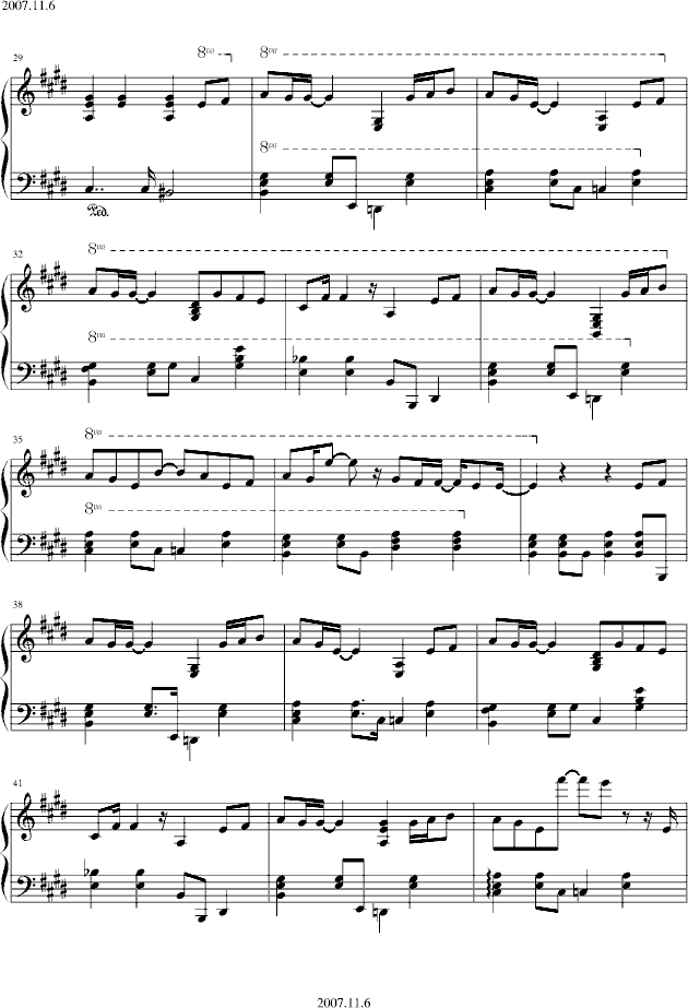 最长的电影(钢琴谱)3