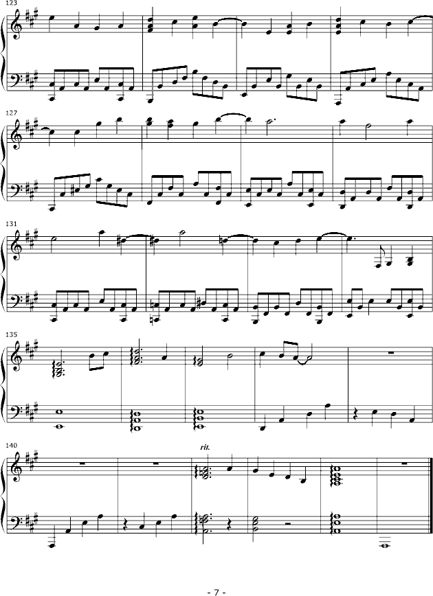 樱花树下(钢琴谱)7