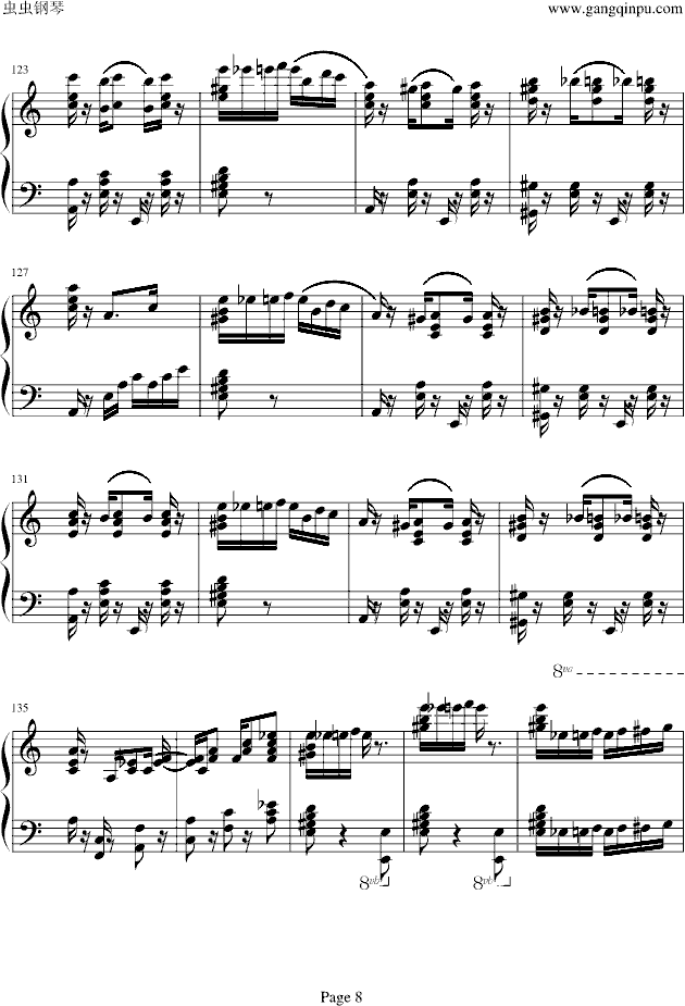 致爱丽丝(钢琴谱)8