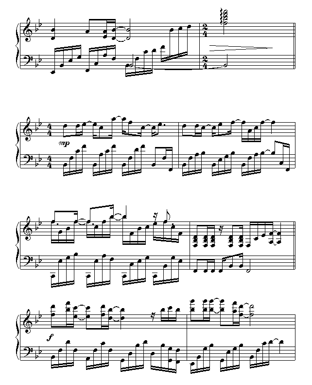 一直很安静(钢琴谱)3