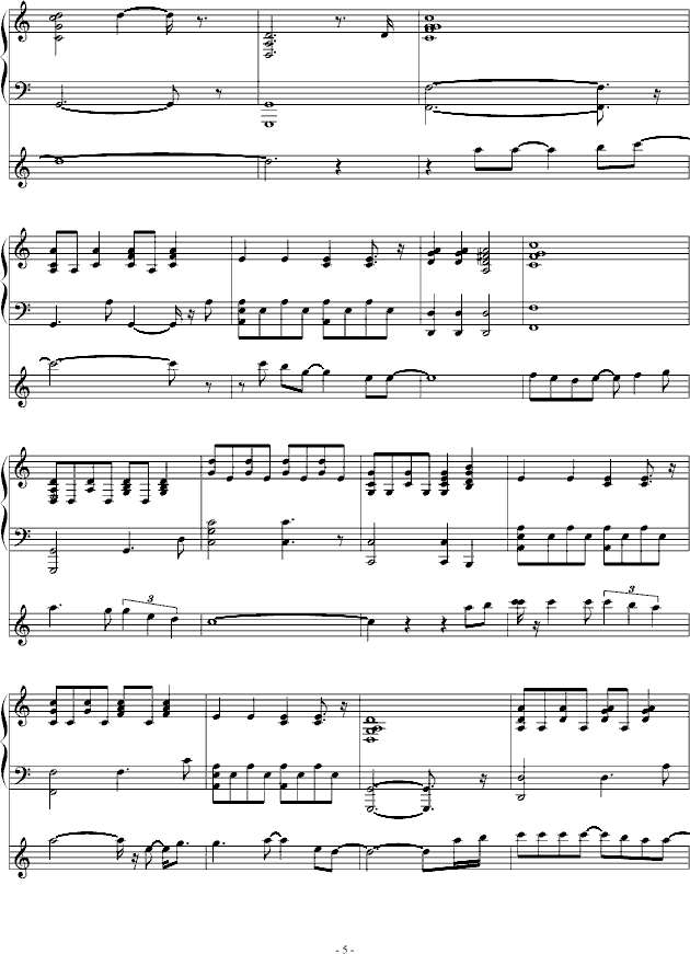 秋意恋情(钢琴谱)5