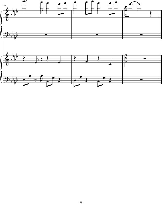 深海中的珊瑚(钢琴谱)9