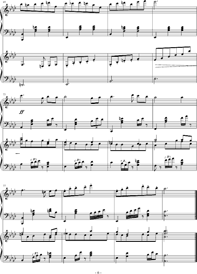 降A大调圆舞曲(钢琴谱)6