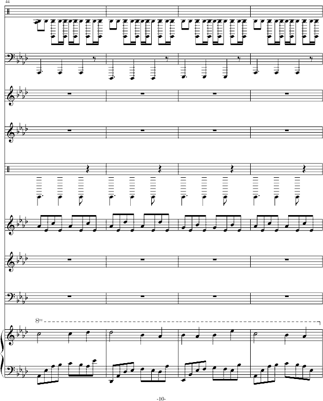 因为有你在(钢琴谱)10