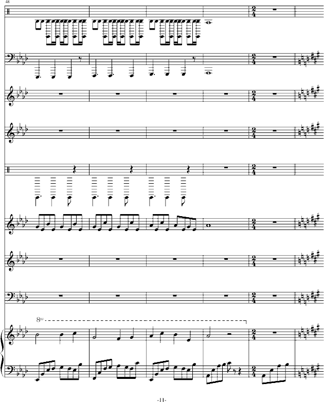 因为有你在(钢琴谱)11