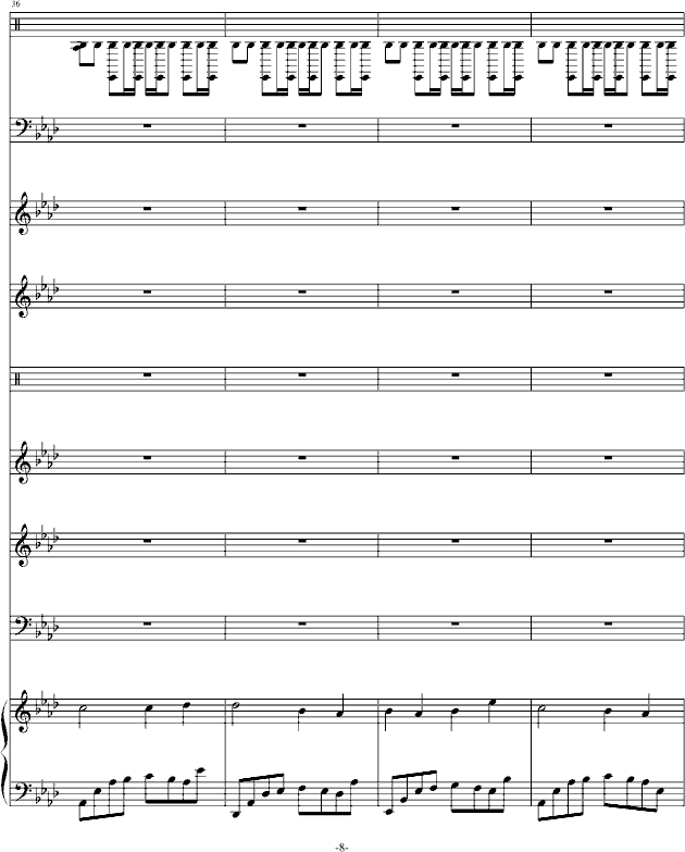 因为有你在(钢琴谱)8