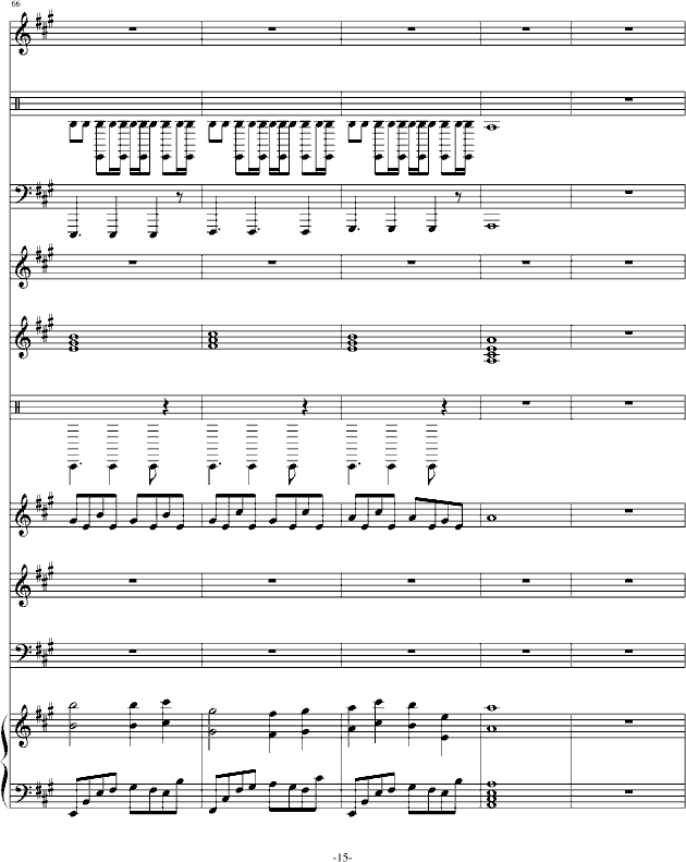 因为有你在(钢琴谱)15