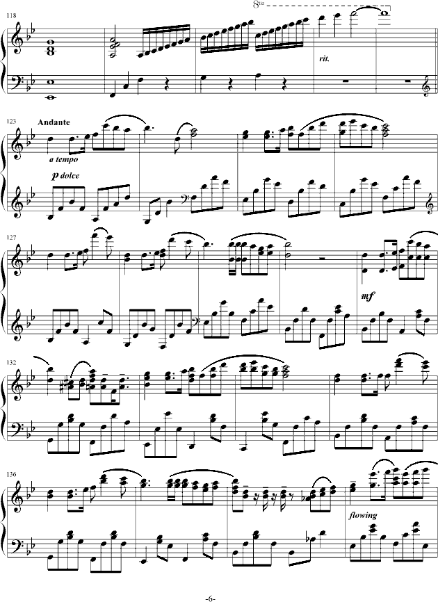 叙事曲●追梦人(钢琴谱)6
