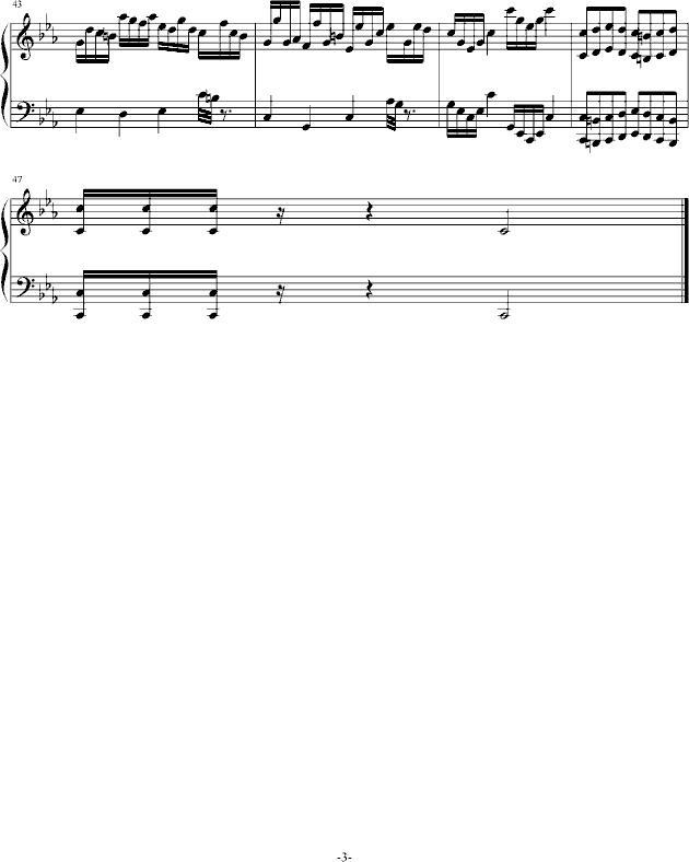 幽默曲(钢琴谱)3