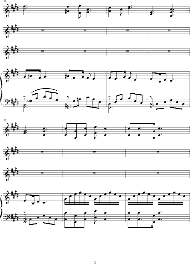 难忘的记忆(钢琴谱)3