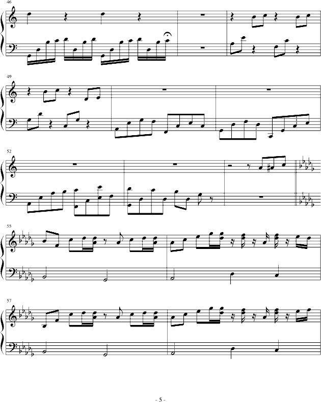 斗转星移(钢琴谱)5