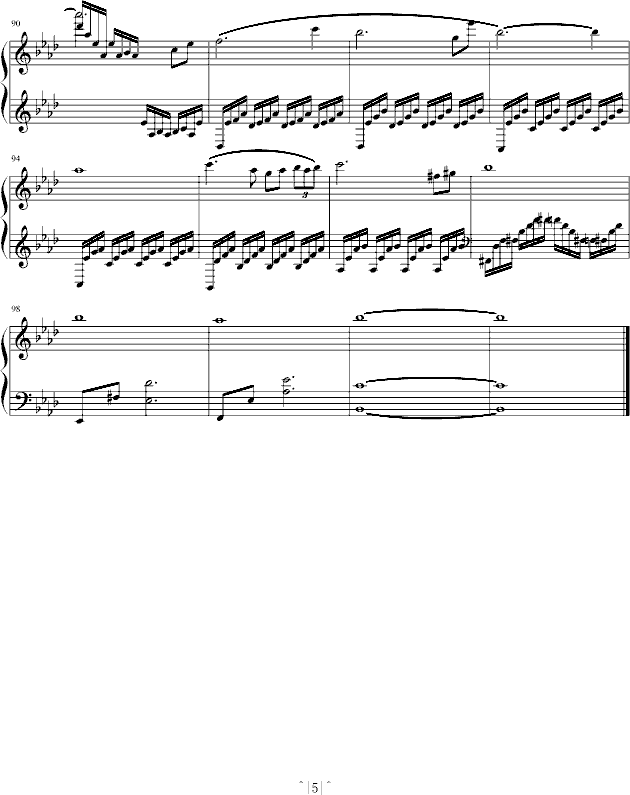 ❤梦中の旋律★(钢琴谱)5