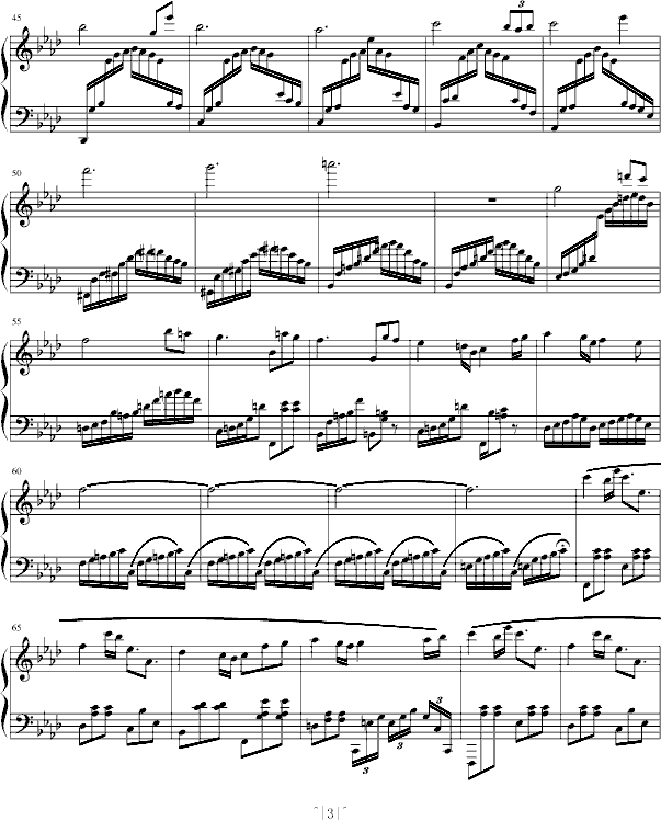 ❤梦中の旋律★(钢琴谱)3
