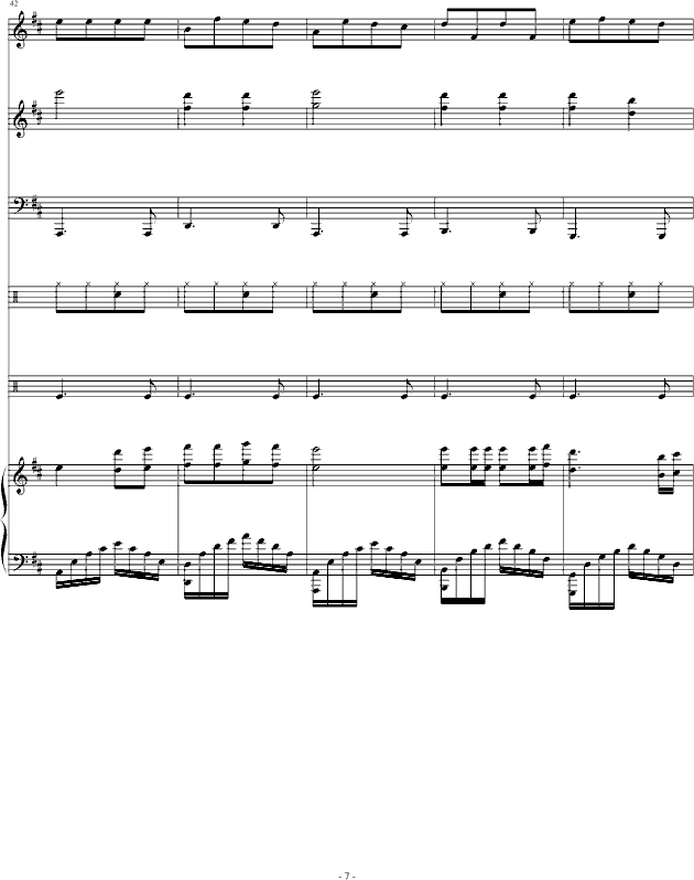 悲伤氛围(钢琴谱)7