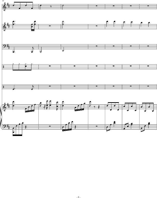 悲伤氛围(钢琴谱)8