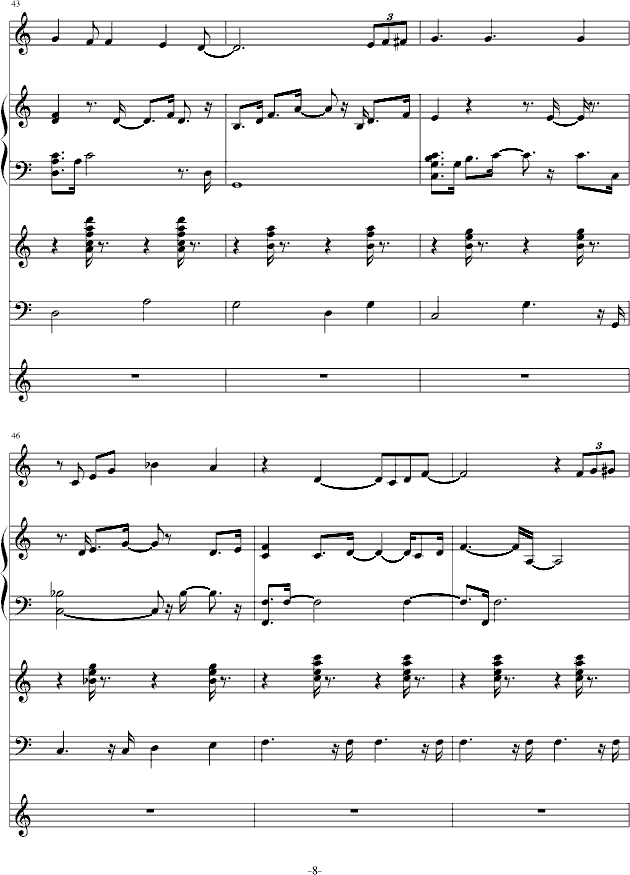 瓶子的夏天(钢琴谱)8