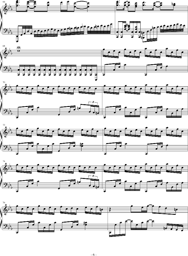 悲魂曲(钢琴谱)6