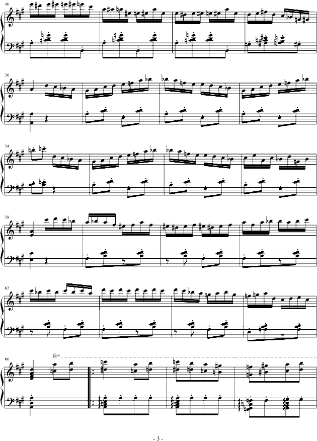 土耳其进行曲（埃及音阶版）(钢琴谱)3